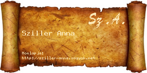Sziller Anna névjegykártya